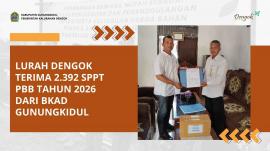Lurah Dengok Terima 2.392 SPPT PBB Tahun 2026 dari BKAD Gunungkidul